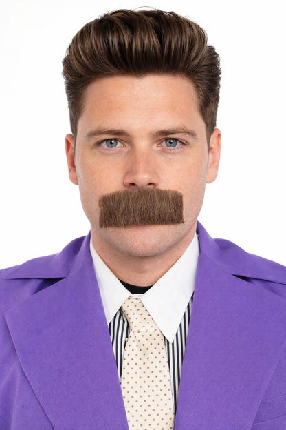 Men's Human Hair Moustache | Facial Hair Multiple Colours Option | HPO