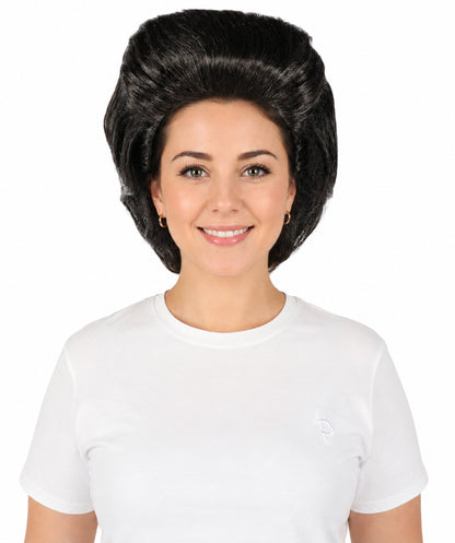 HPO Adult Women's Movie Inspired Long Multicolor Curly Wig | Halloween and Cosplay Wig | Flame-retardant Synthetic Fiber