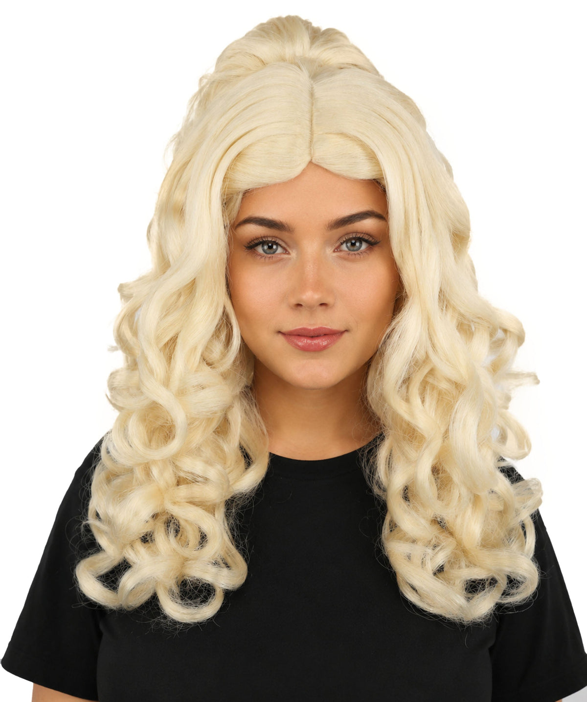 HPO Adult Long 20-Inch Curly Wig | Multiple Color Options | Ideal Cosplay, and Themed Parties | Soft, Natural-Looking, and Easy to Wear