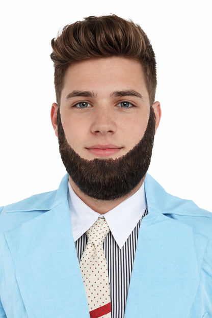 HPO  Men's Chin Curtain Style Long Beard Set | Multiple Color Options | HPO
