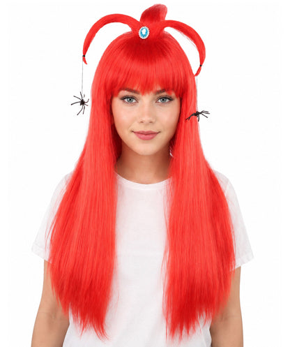 HPO Adult Women's Spider Gothic Sculpted Wig | Multiple Color Options, create of synthetic fiber, architectural spider-leg loops with blunt bangs, breathable base | Party, Halloween, theater, drag, performance, costume events