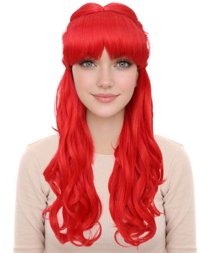 HPO Women's Curly Long Length Trendy Keepsake Multiple Color Options Wig