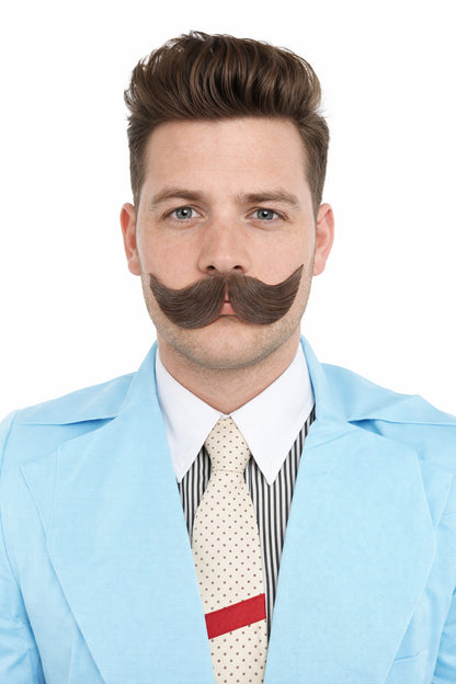 Men's Hungarian Mustache | Human Facial Hair | Multiple Colors