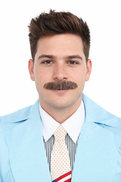 Men's Human Hair Moustache | Facial Hair Multiple Colours Option | HPO