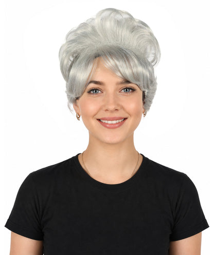 HPO Women's Bun Style 50s Housewife Multiple Wig | Halloween and Cosplay Wig | Flame-retardant Synthetic Fiber
