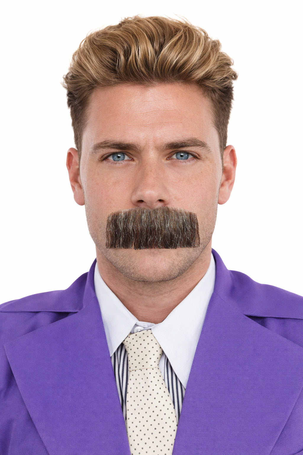 Men's Human Hair Moustache | Facial Hair Multiple Colours Option | HPO