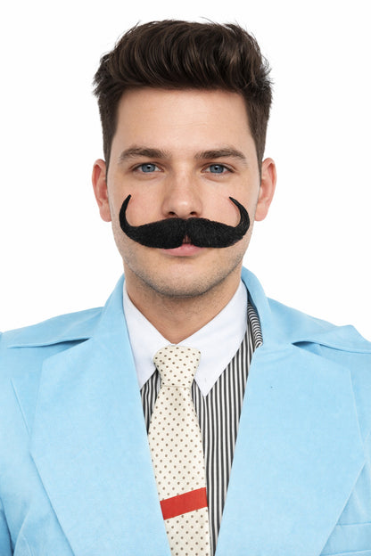 Men's Watson Synthetic Hair Moustache | Facial Hair Multiple Colour Options | HPO