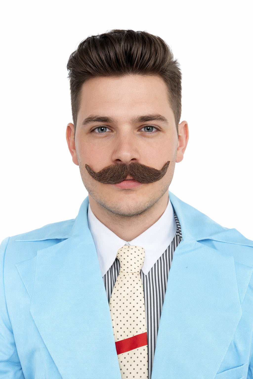 HPO  Men's Fake Imperial Human Hair Mustache | Multiple Color Options