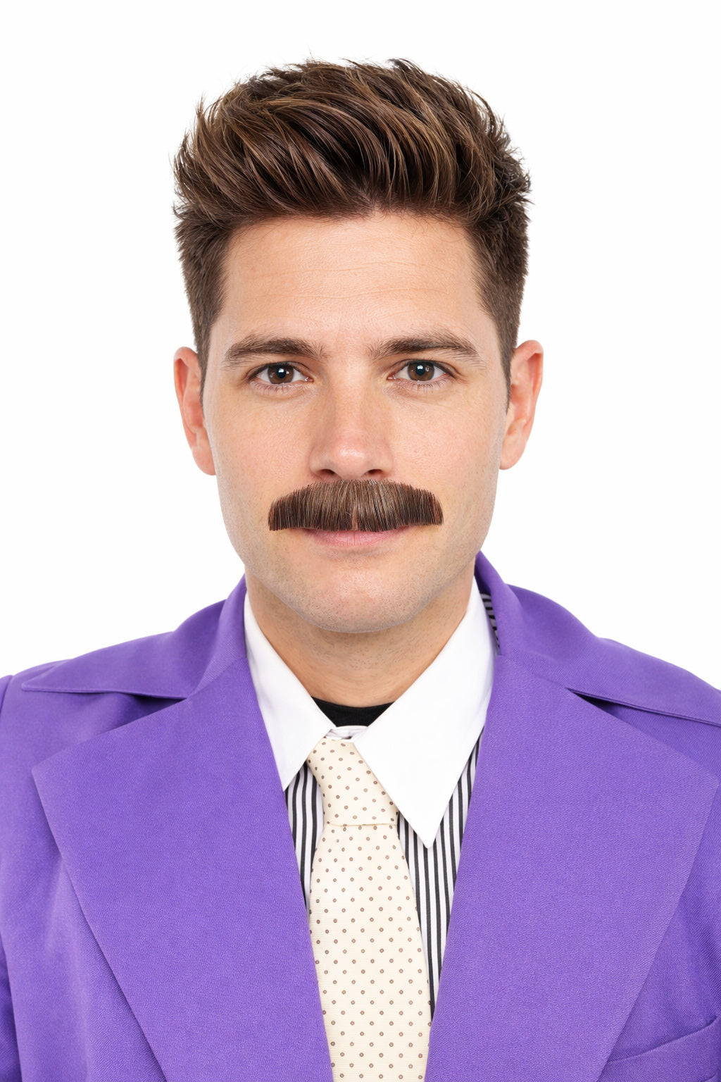 HPO Men's TV/Movie Fake Human Hair Mustache | Multi Color Options