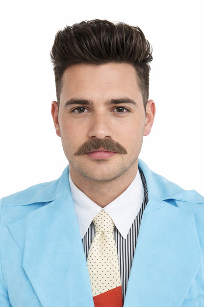Men's Human Hair Moustache | Facial Hair Multiple Colours Option | HPO