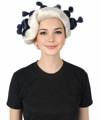 HPO Women's Dramatic Elegant Updo Bun Wig | Multiple color options | Flame-retardant Synthetic Fiber