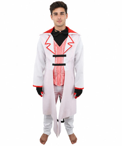 HPO Men's Infernal Ringmaster Costume | Structured Tuxedo Jacket Featuring Split Tails and Bow Tie | Versatile for Stage Shows, Fantasy Events, and Themed Parties