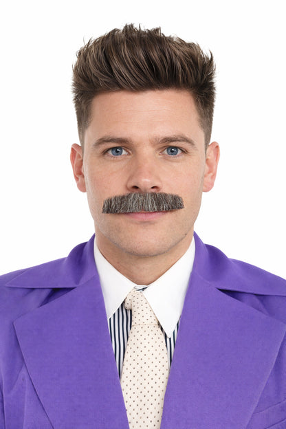 Men Moustache Human Hair  | Facial Hair Multiple Colours Option | HPO