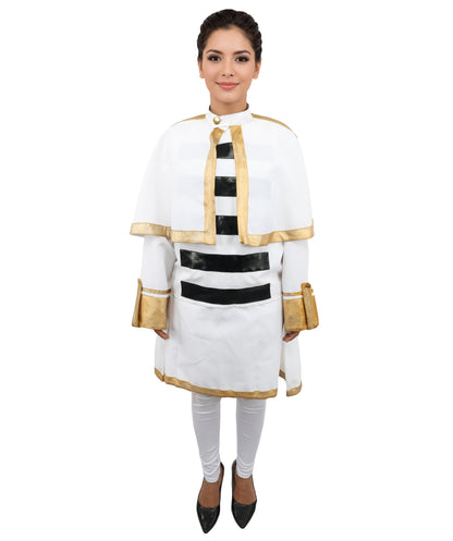 C-ZOFEK Frieren Elf Cosplay White Costume White Cape| Skirt, Pantyhose, Earrings