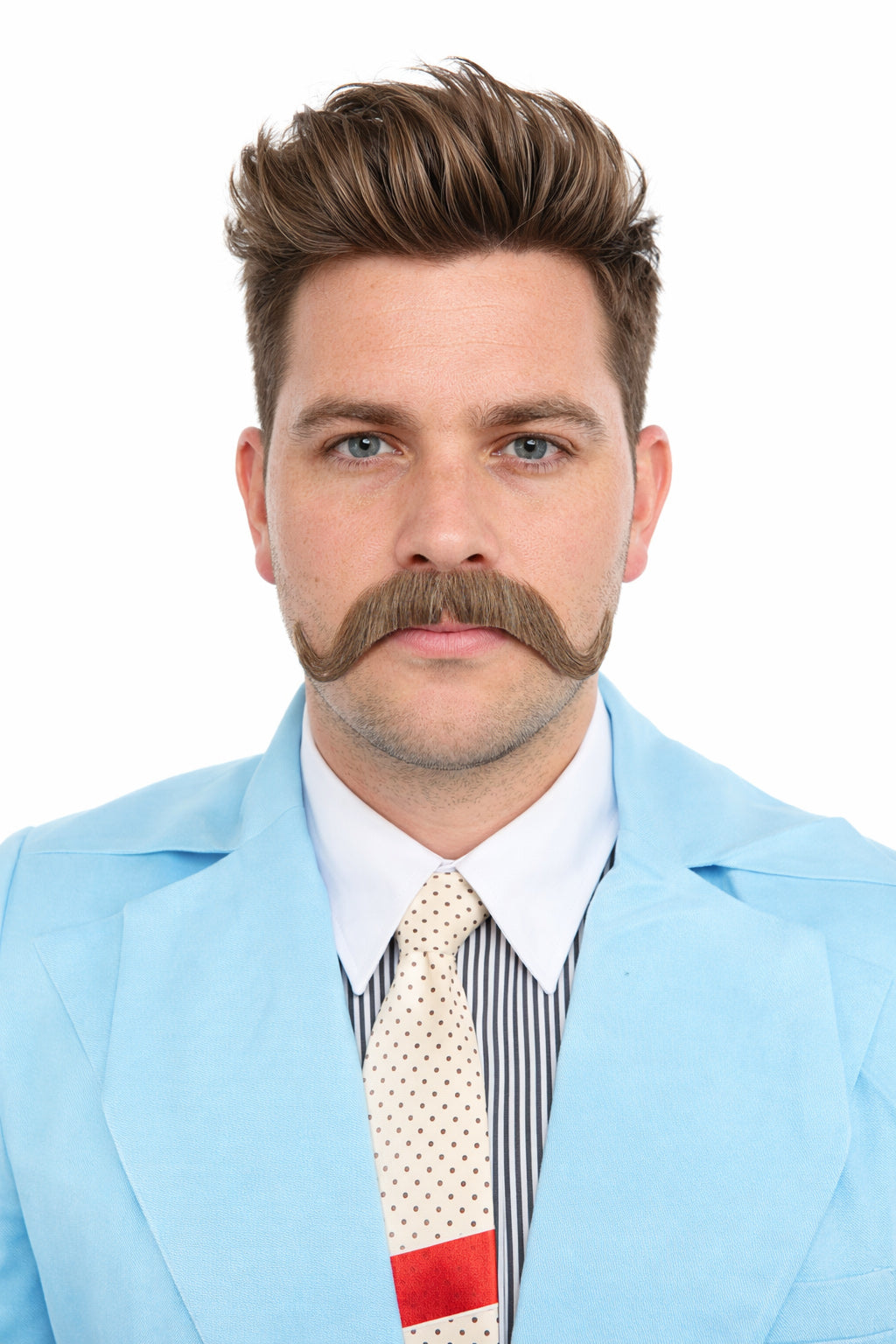 Men's  Stylish Moustache Set | Brown Fancy Facial Hair