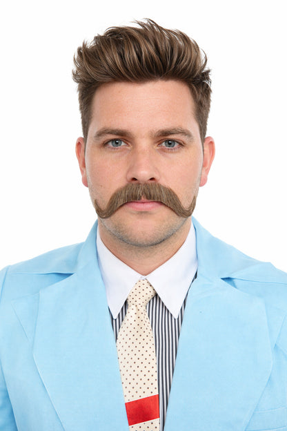Men's  Stylish Moustache Set | Brown Fancy Facial Hair