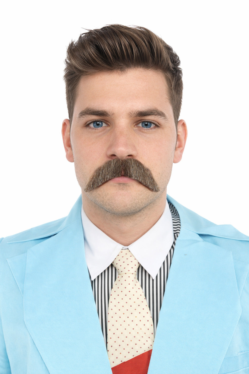 Premium Cowboy Horseshoe Synthetic Facial Hair Mustache | HPO