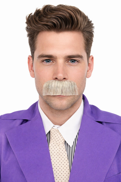 Men's Human Hair Moustache | Facial Hair Multiple Colours Option | HPO