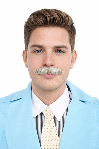 HPO | Premium Human Facial Hair Golden Mustache For Men | Multiple Colors Option
