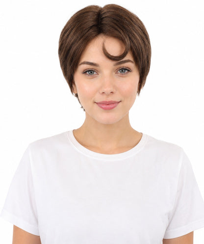 HPO Adult Women’s 10-Inch Short Wig | Multiple Color Options | Celebrity Hairpiece for Costume, Cosplay, and Themed Parties | Sleek and Modern Hairpiece for Versatile Looks