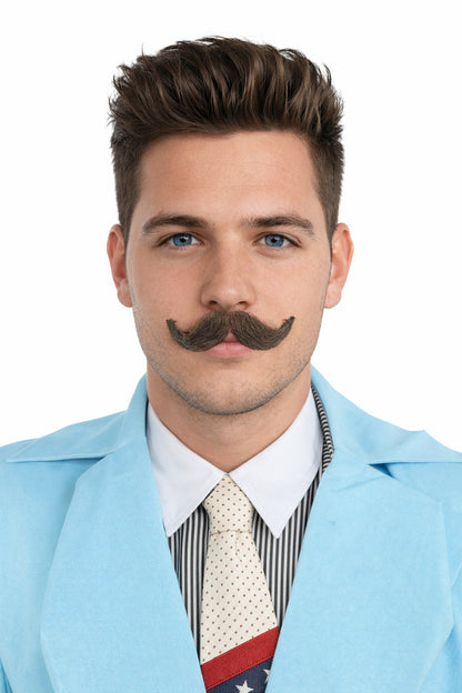 Men's Small Imperial Synthetic Hair Mustache | Multiple Color Options | HPO