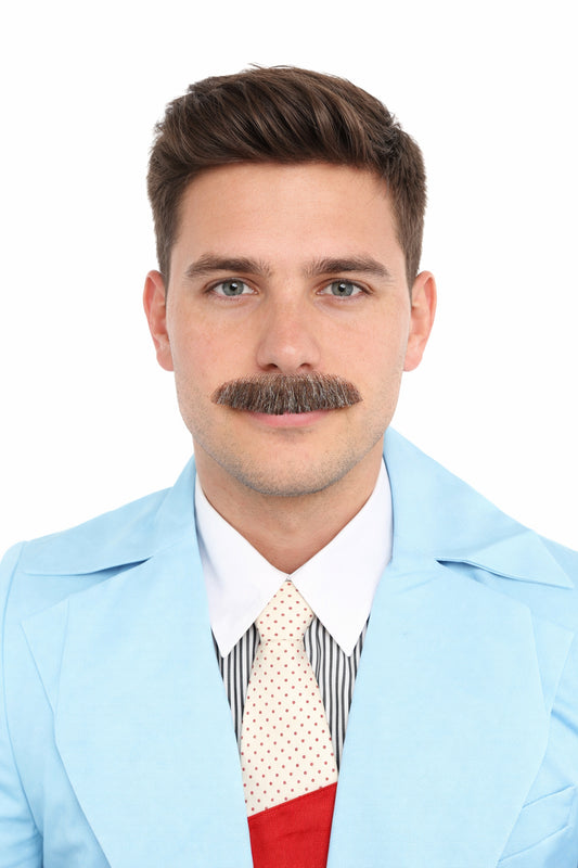 Men's Human Hair Moustache | Facial Hair Multiple Colours Option | HPO
