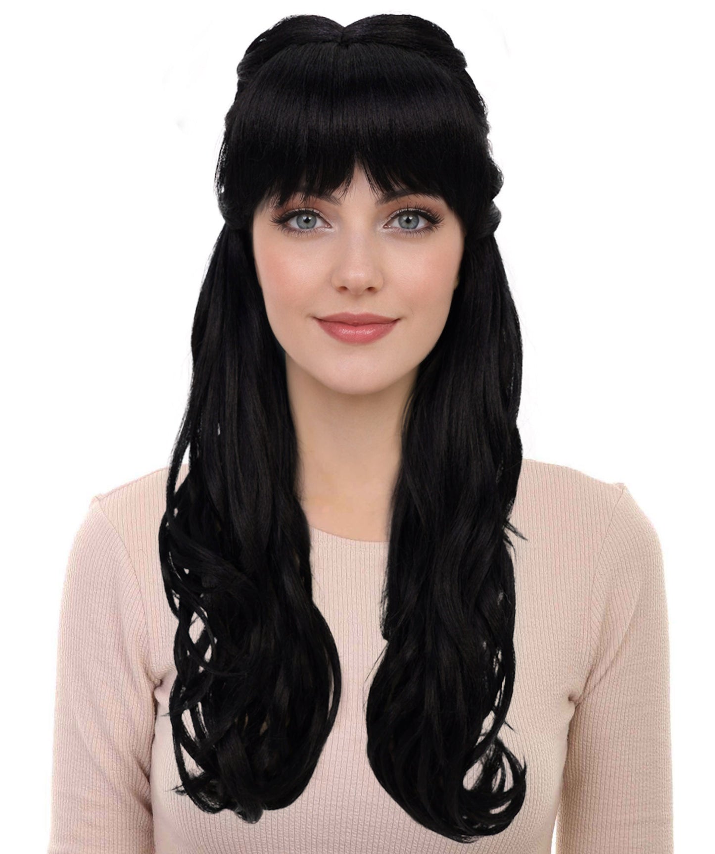HPO Women's Curly Long Length Trendy Keepsake Multiple Color Options Wig