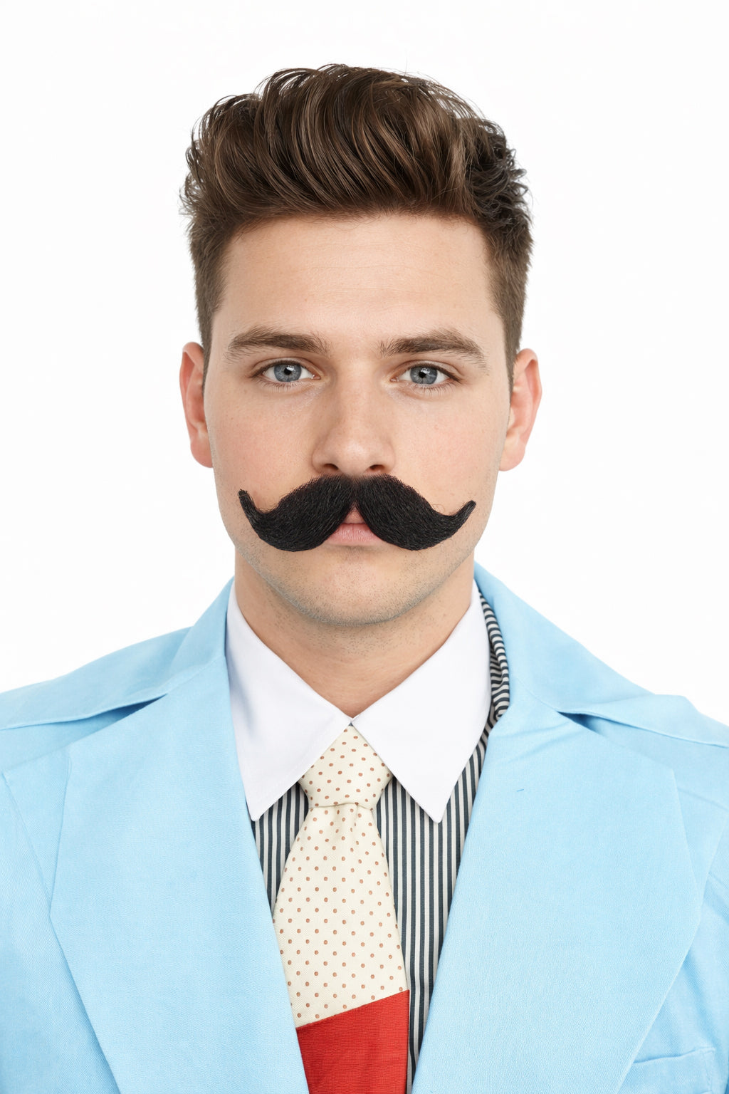 Men's Hook Style Moustache Set | Black Fancy Facial Hair