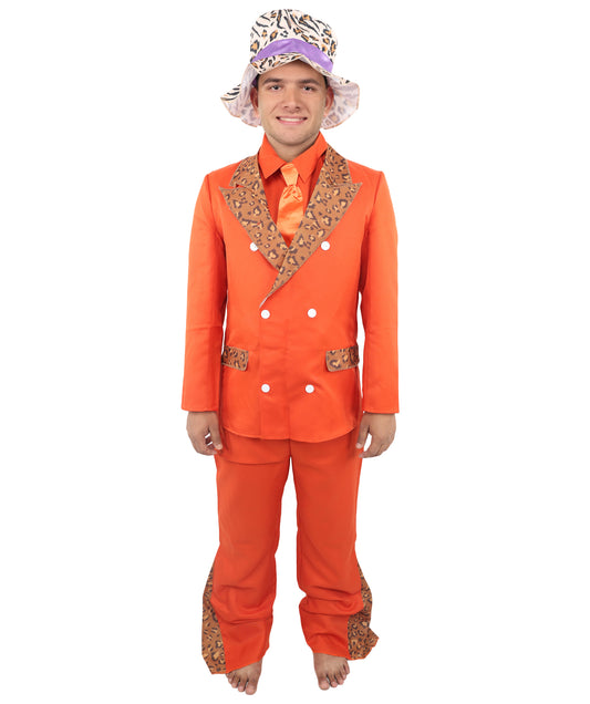 HPO Men's Red Cowboy Suit Costume with Hat – Western Outfit | Classic Rodeo Style Party, Halloween & Theme Event Dress Up