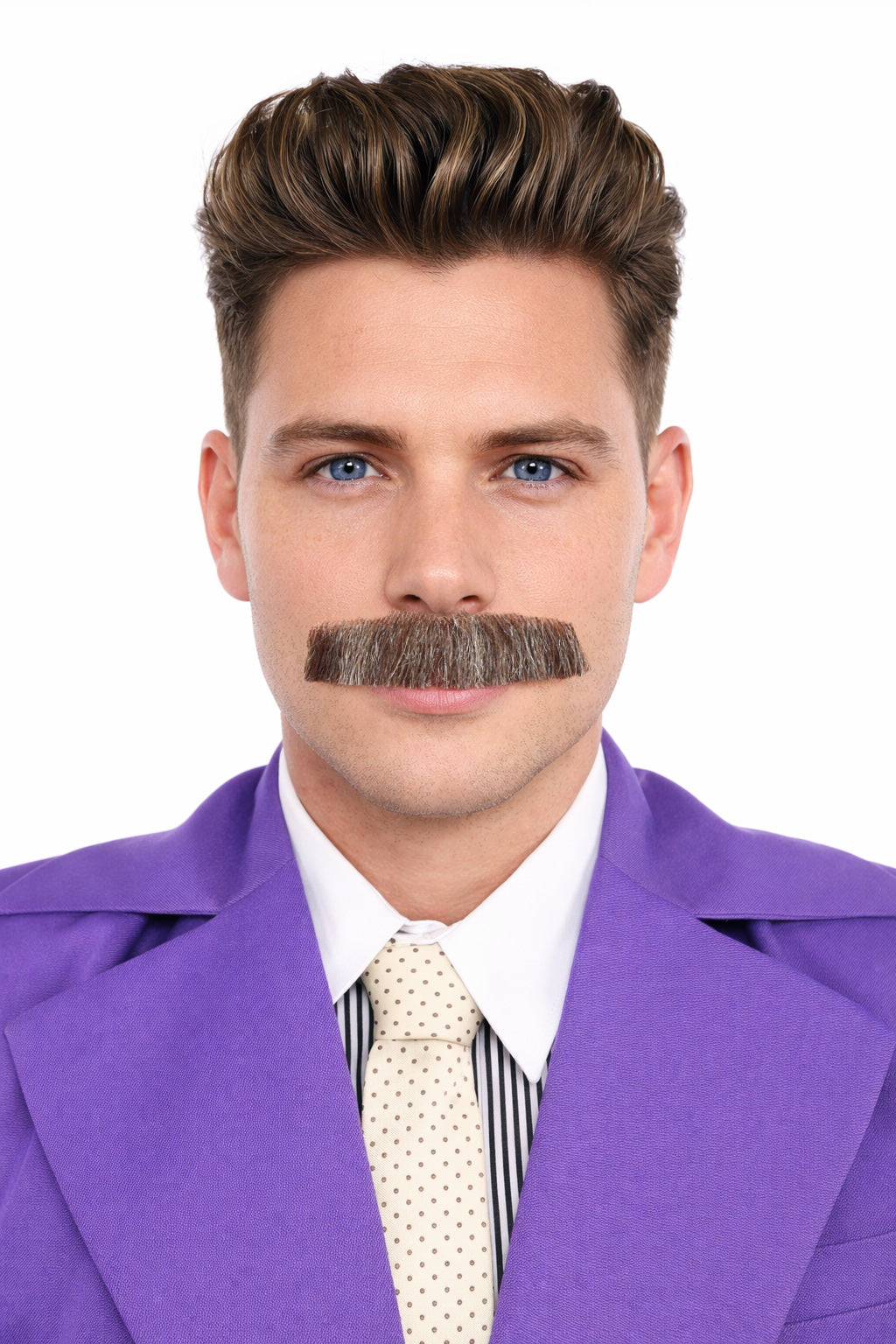 Men Moustache Human Hair  | Facial Hair Multiple Colours Option | HPO