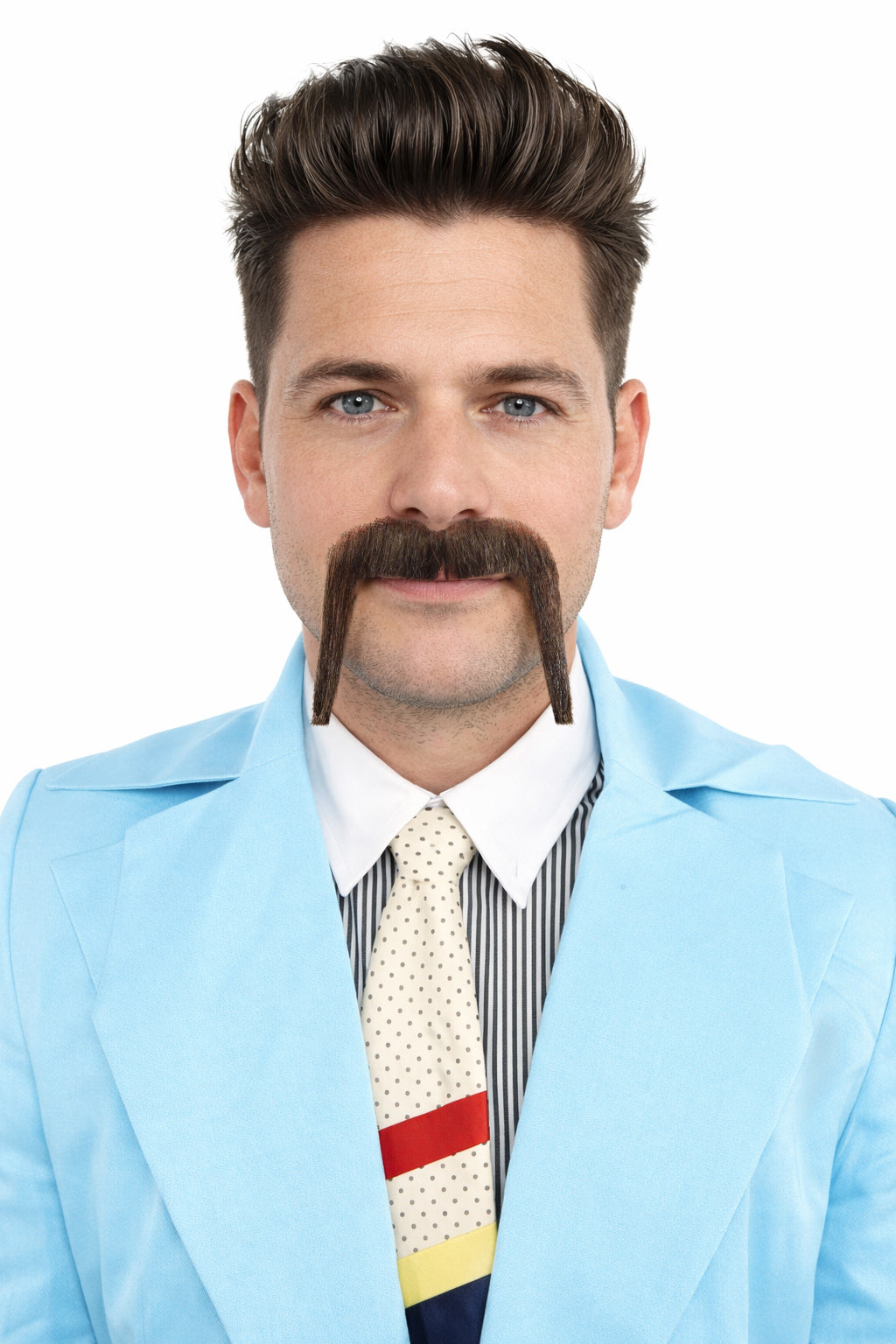 Men's Long Fu Manchu Mustache | Synthetic Facial Hair | Multiple Colors | HPO