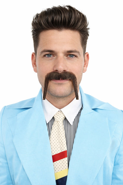 Men's Long Fu Manchu Mustache | Synthetic Facial Hair | Multiple Colors | HPO