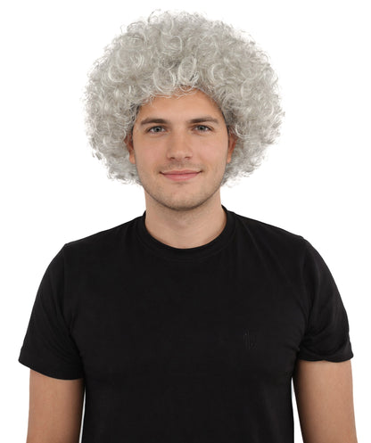 HPO Men's Soft Curly Afro Wig with Multiple Color Options | Flame-Retardant Synthetic Fiber | Perfect for Halloween, Cosplay and Themed Parties