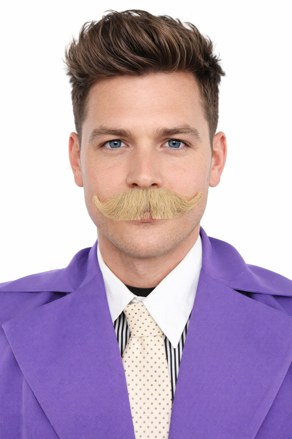 HPO Men's Realistic Fake Imperial Human Hair Mustache | Multiple Color Options