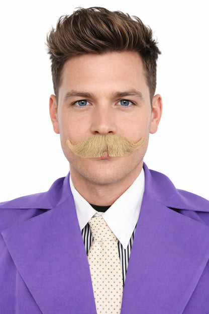 HPO Men's Realistic Fake Imperial Human Hair Mustache | Multiple Color Options
