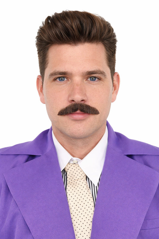 Men's Human Hair Moustache | Facial Hair Multiple Colours Option | HPO