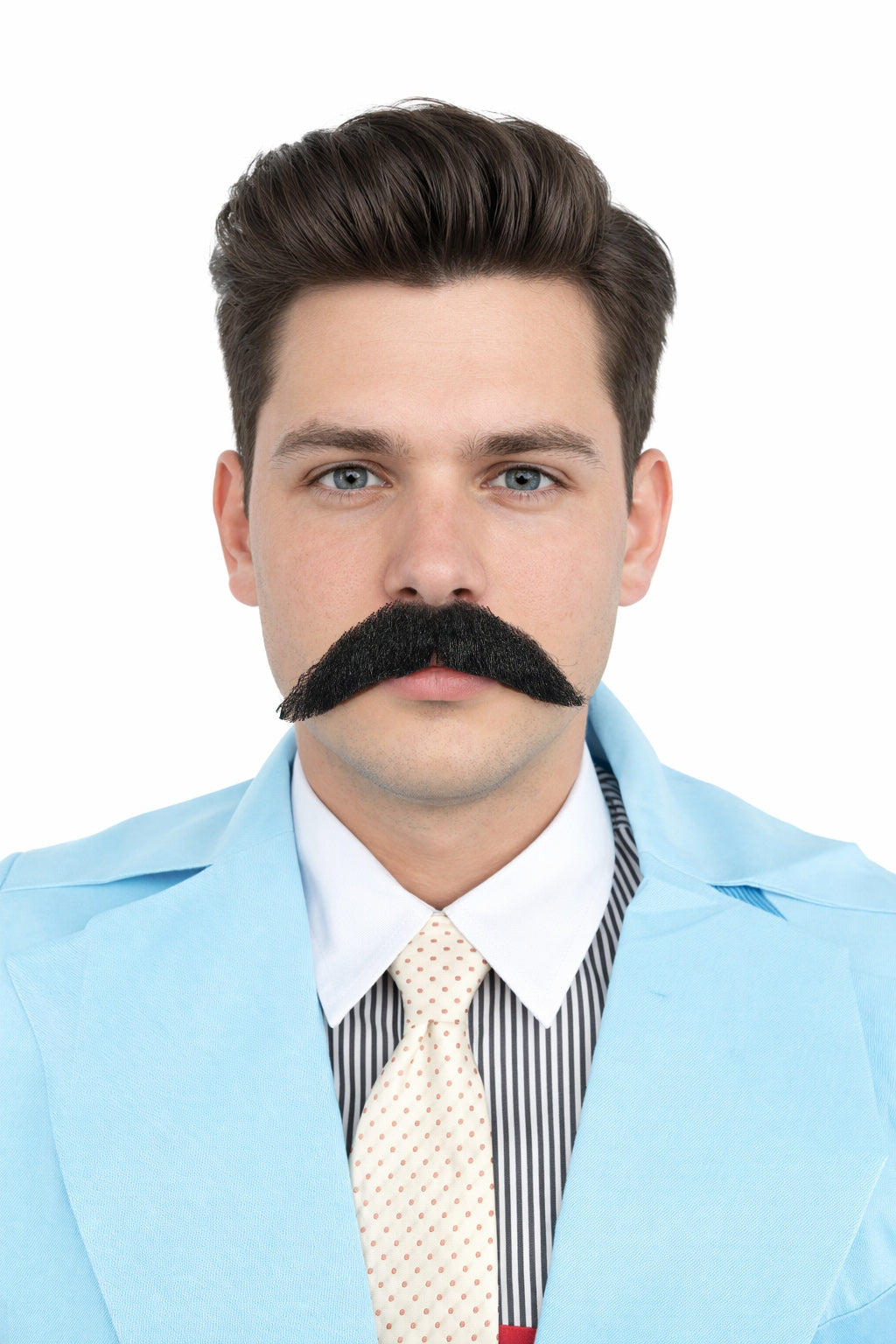 Premium Cowboy Horseshoe Synthetic Facial Hair Mustache | HPO