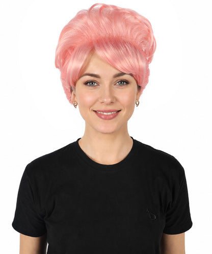 HPO Women's Bun Style 50s Housewife Multiple Wig | Halloween and Cosplay Wig | Flame-retardant Synthetic Fiber