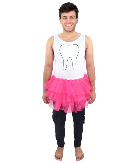 HPO Men's White & Pink Ballet Tutu Costume – Layered  Dance Themes Dress | Ideal for Halloween, Cosplay & Party Events