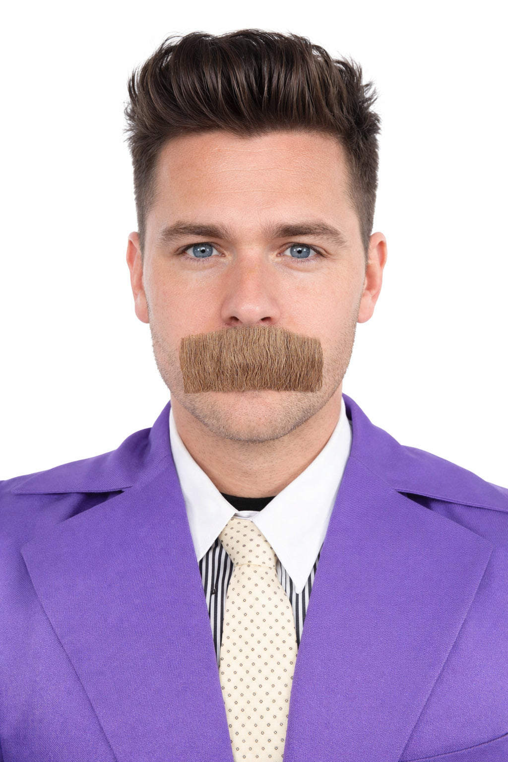 Men's Human Hair Moustache | Facial Hair Multiple Colours Option | HPO