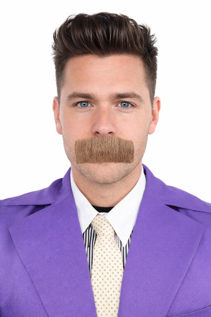 Men's Human Hair Moustache | Facial Hair Multiple Colours Option | HPO