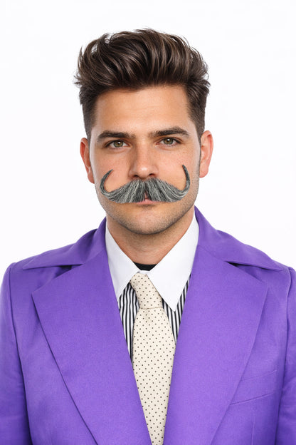 Men's Watson Synthetic Hair Moustache | Facial Hair Multiple Colour Options | HPO