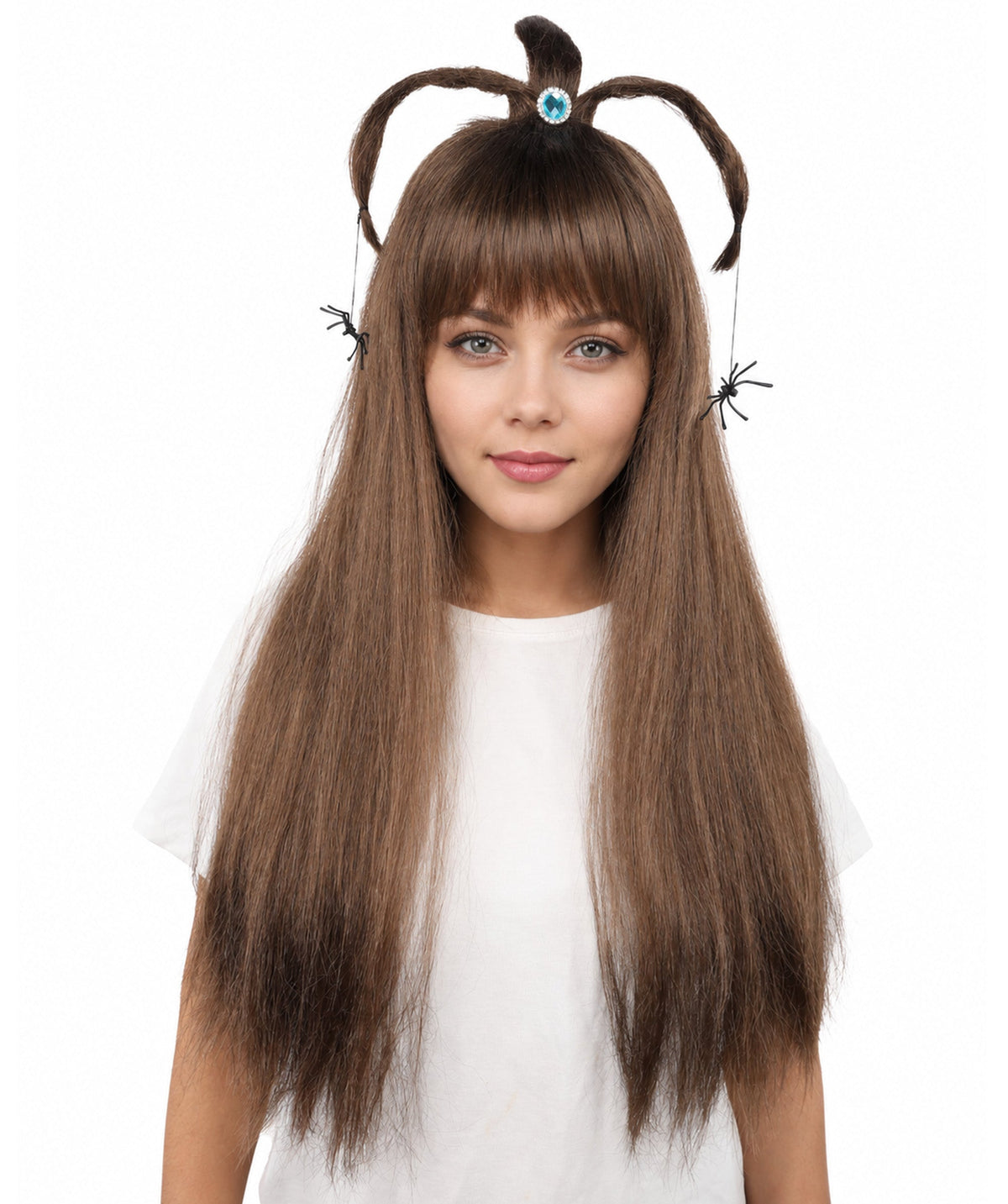 HPO Adult Women's Spider Gothic Sculpted Wig | Multiple Color Options, create of synthetic fiber, architectural spider-leg loops with blunt bangs, breathable base | Party, Halloween, theater, drag, performance, costume events