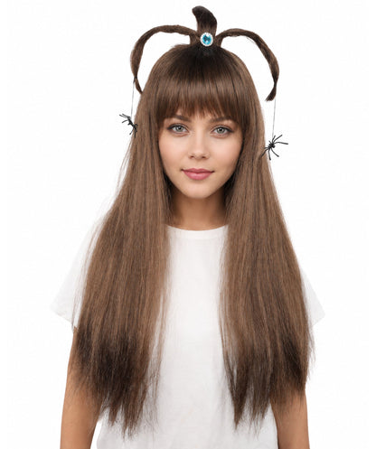 HPO Adult Women's Spider Gothic Sculpted Wig | Multiple Color Options, create of synthetic fiber, architectural spider-leg loops with blunt bangs, breathable base | Party, Halloween, theater, drag, performance, costume events