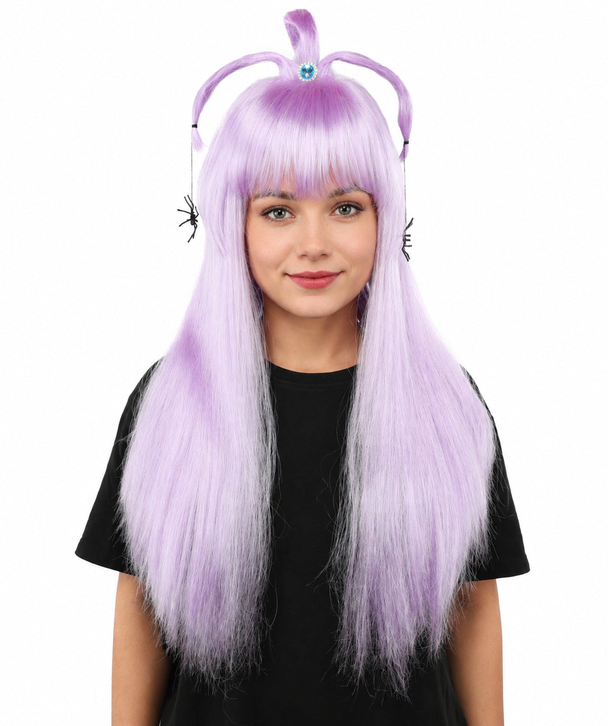 HPO Adult Women's Spider Gothic Sculpted Wig | Multiple Color Options, create of synthetic fiber, architectural spider-leg loops with blunt bangs, breathable base | Party, Halloween, theater, drag, performance, costume events