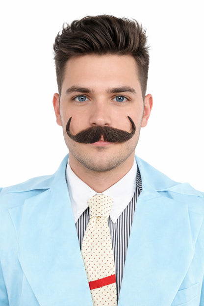Men's Watson Synthetic Hair Moustache | Facial Hair Multiple Colour Options | HPO