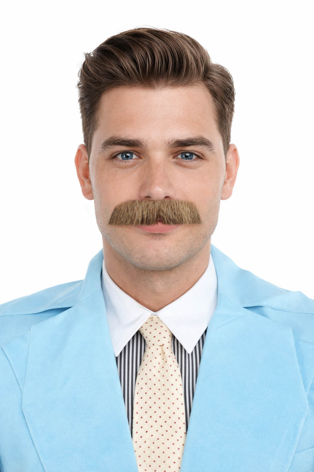 Men's Lampshade Mustache | Human Facial Hair | Multiple Colors | HPO