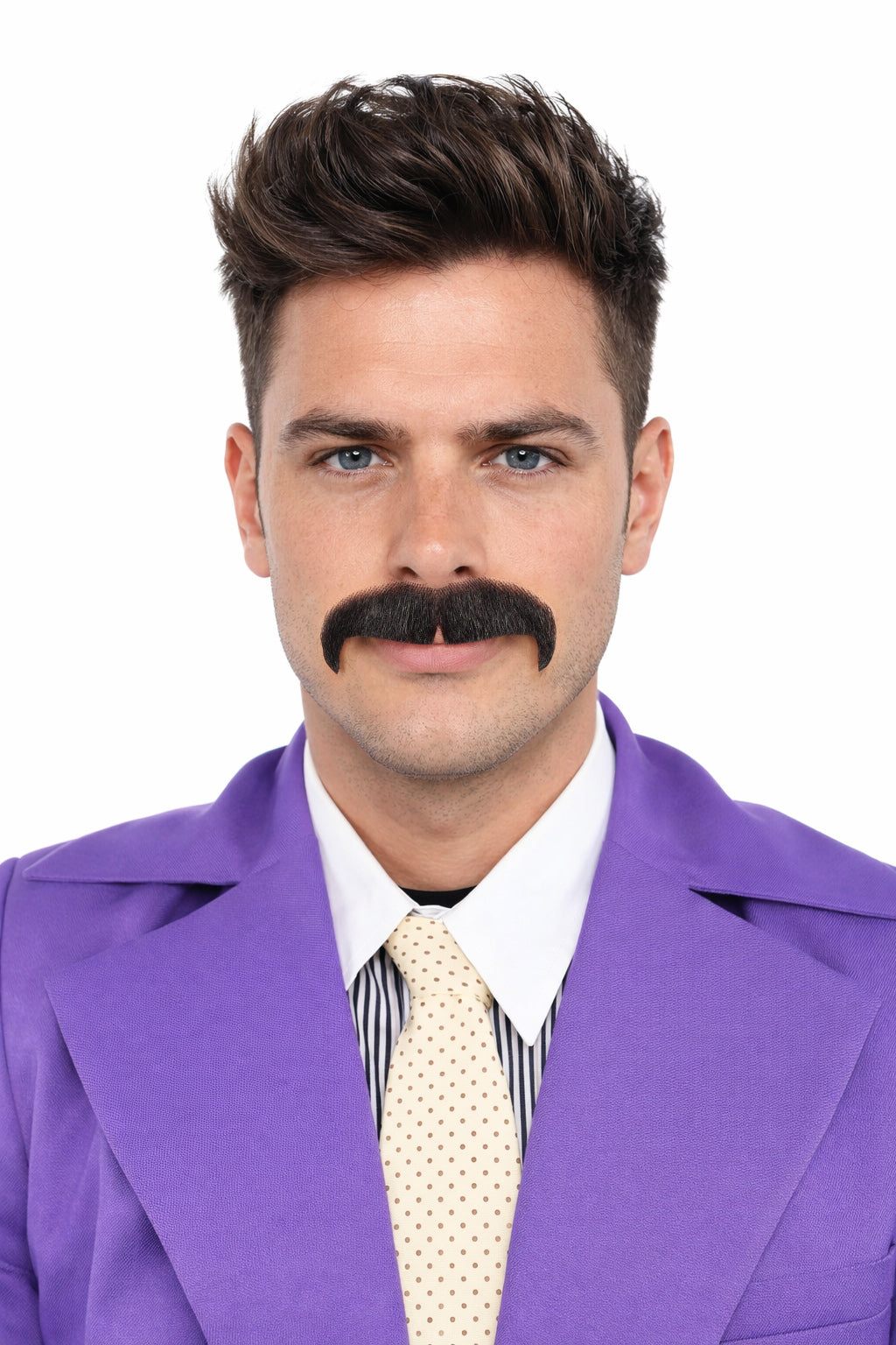 Men's Horseshoe Style Moustache Set | Black Famous Fancy Facial Hair