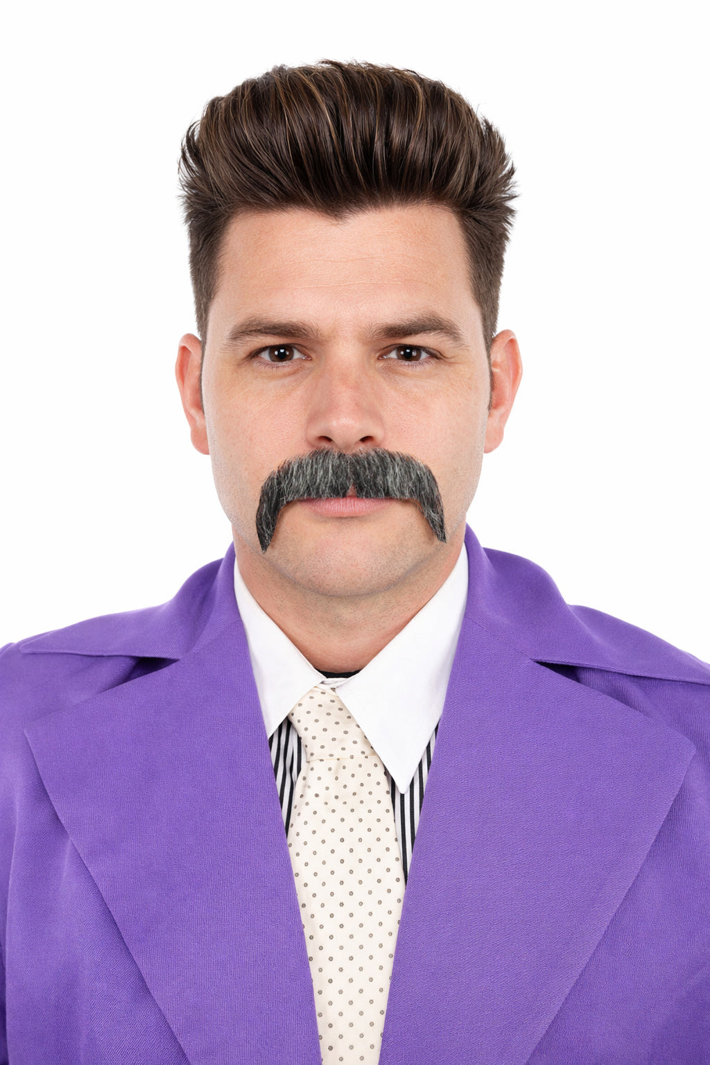 Men's long Horseshoe Human Hair Mustache | Facial Hair Multiple Colors Option | HPO