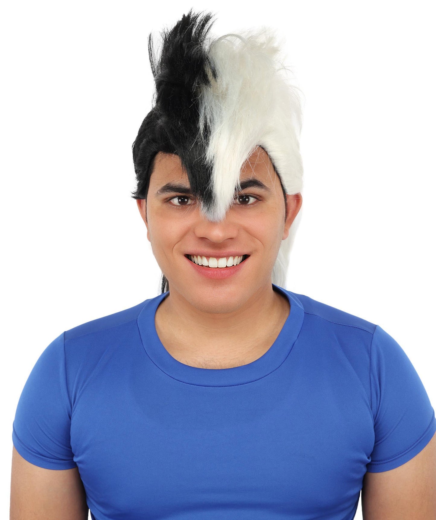 Adult Men’s  Animated Goofy Dog Movie Mohawk Wig | Multicolor Options | Perfect for Halloween | Flame-retardant Synthetic Fiber
